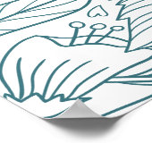 シンプルエレガントフローラハイ葉ビスカス | ポスター (角)