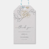 シンプルエレガントフローララ結婚イン ギフトタグ (正面)