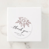 シンプルエレガントフローラ結婚のサンキューレッド フェイバータグ (インサイチュ)