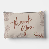 シンプルエレガントフローラ結婚のラインアート アクセサリーポーチ (裏面)