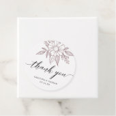 シンプルエレガントフローラ結婚の感謝Mauve フェイバータグ (インサイチュ)