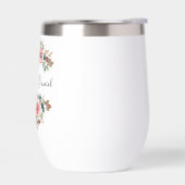シンプルエレガントフローラ結婚の熱ワインタンブラー (左面)