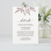 シンプルエレガントフローラ結婚の赤エンクロージャカード エンクロージャーカード (スタンド正面)