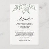 シンプルエレガントフローラ結婚のSageエンクロージャカード エンクロージャーカード (正面)