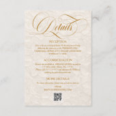 シンプルエレガントフローラ結婚アイボリー詳細 エンクロージャーカード (正面)