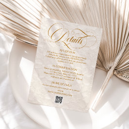 シンプルエレガントフローラ結婚アイボリー詳細 エンクロージャーカード