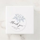 シンプルエレガントフローラ結婚サンキューブルー フェイバータグ (インサイチュ)