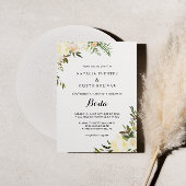 シンプルエレガントフローラ結婚ズ 招待状