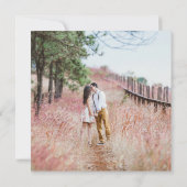 シンプルエレガントフローラ結婚タイポグラフィ写真 招待状 (裏面)