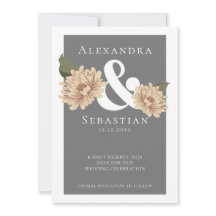 シンプルエレガントフローラ結婚式の日付の保存