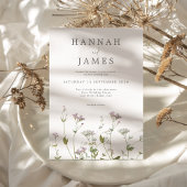 シンプルエレガントフローラ結婚 招待状