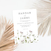 シンプルエレガントフローラ結婚 招待状