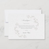 シンプルエレガントフローラ サンキューカード (正面)