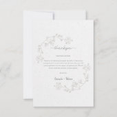 シンプルエレガントフローラ サンキューカード (正面)