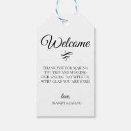 シンプルエレガントフローリ結婚ッシュ歓迎バッグ ギフトタグ