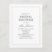 シンプルエレガントブライダルシャワー インビテーションポストカード (正面)