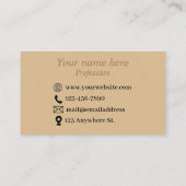 シンプルエレガントブラウン名刺 名刺 (裏面)