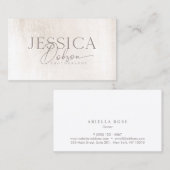 シンプルエレガントブラシ付きホワイトマーブルプロフェッショナルB 名刺 (正面/裏面)