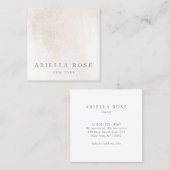 シンプルエレガントブラシ付きホワイトマーブルプロフェッショナルS スクエア名刺 (正面/裏面)