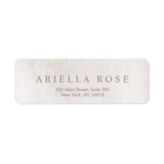 シンプルエレガントブラシ白大理石プロフェッショナル ラベル (正面)