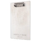 シンプルエレガントブラシ白大理石 クリップボード (左)