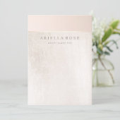 シンプルエレガントブラシ白大理石 招待状 (スタンド正面)