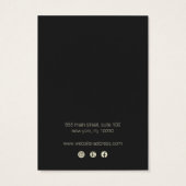 シンプルエレガントブラックイヤリングディスプレイカード (裏面)