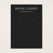 シンプルエレガントブラックイヤリングディスプレイカード (正面)