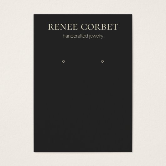 シンプルエレガントブラックイヤリングディスプレイカード (正面)