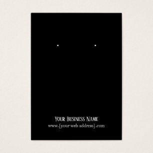 シンプルエレガントブラックカスタムイヤリング名刺