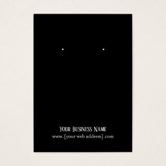 シンプルエレガントブラックカスタムイヤリング名刺