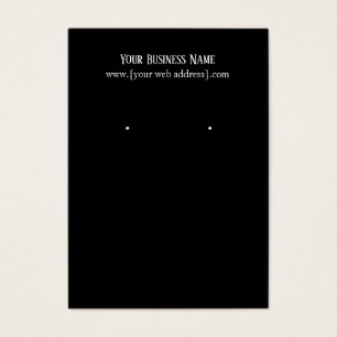 シンプルエレガントブラックカスタムイヤリング名刺