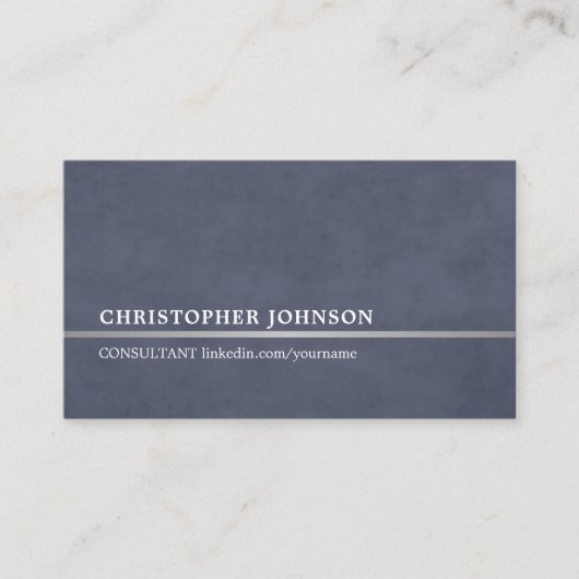 シンプルエレガントブルーフェイクシルバーライン弁護士 名刺 (正面)