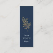 シンプルエレガントブルーミニ名刺 スキニー名刺 (正面)