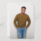 シンプルエレガントブルー卒業招待状 招待状 (裏面)