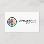 シンプルエレガントプロフェッショナルカラフル写真QRコード 名刺 (正面)