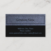 シンプルエレガントプロフェッショナルブラック&シルバー 名刺 (裏面)