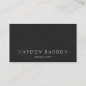 シンプルエレガントプロフェッショナルブラック 名刺 (正面)