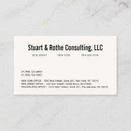 シンプルエレガントプロフェッショナル企業の事務所 名刺