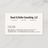 シンプルエレガントプロフェッショナル企業の事務所 名刺 (正面)