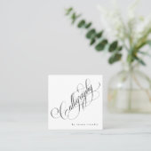 シンプルエレガントプロフェッショナル書道サービス スクエア名刺 (スタンド正面)