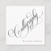 シンプルエレガントプロフェッショナル書道サービス スクエア名刺 (正面)