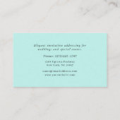 シンプルエレガントプロフェッショナル書道サービス 名刺 (裏面)