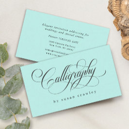 シンプルエレガントプロフェッショナル書道サービス 名刺