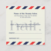 シンプルエレガントヘアレッド青 紹介カード (裏面)