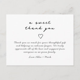 シンプルエレガントベビーサンキューカード ポストカード
