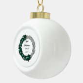 シンプルエレガントベビー初めてのクリスマス セラミックボールオーナメント (右)