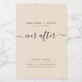 シンプルエレガントベージュとブラック結婚の食品ラベル フードラベル (シングルラベル)