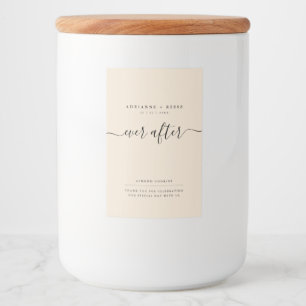 シンプルエレガントベージュとブラック結婚の食品ラベル フードラベル