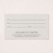 シンプルエレガントベージュモダンギフト証 (裏面)